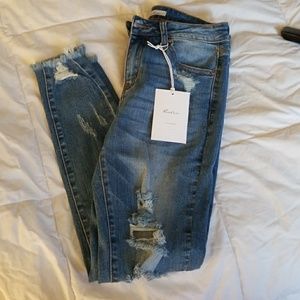 Distressed jeans from boutique